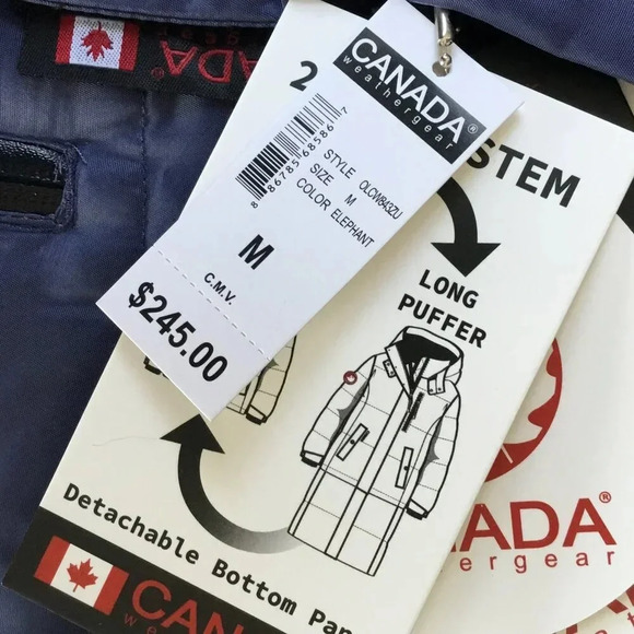 Canada Weather Gear | Convertible Hooded Puffer Parka |2 in1 System | Sz  M - Picture 4 of 5